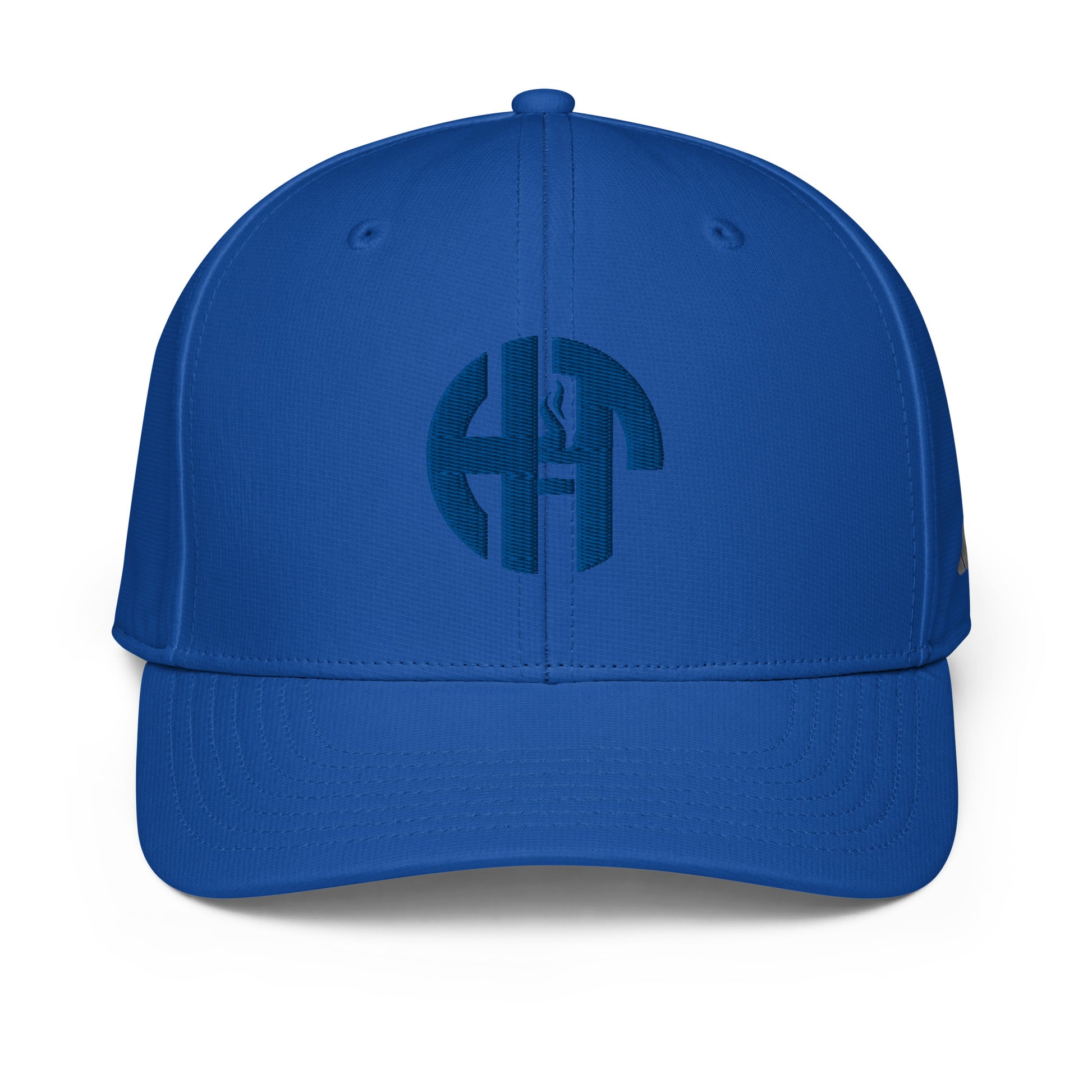 Adidas performance cap with moisture-wicking fabric and the iconic Adidas and HFT logo embroidered on the front for style and UPF 50+ protection collegiate royal front