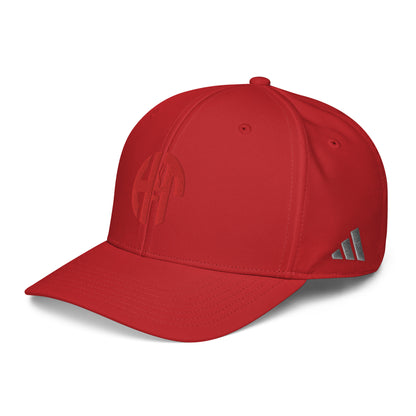 Adidas performance cap with moisture-wicking fabric and the iconic Adidas and HFT logo embroidered on the front for style and UPF 50+ protection power red 