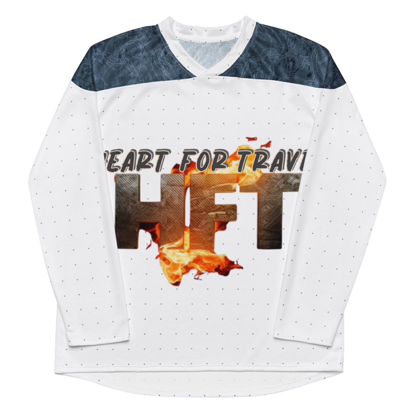 White Heart for Travel Designer Hockey Fan Jersey I