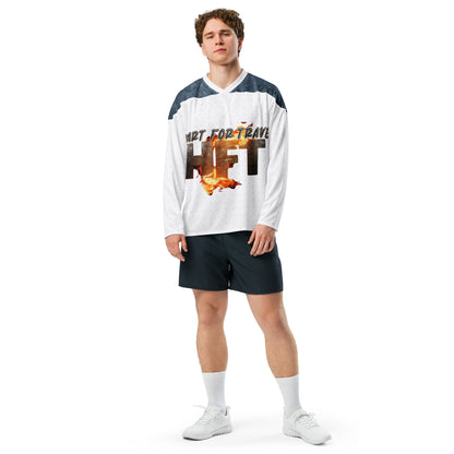 White Heart for Travel Designer Hockey Fan Jersey I