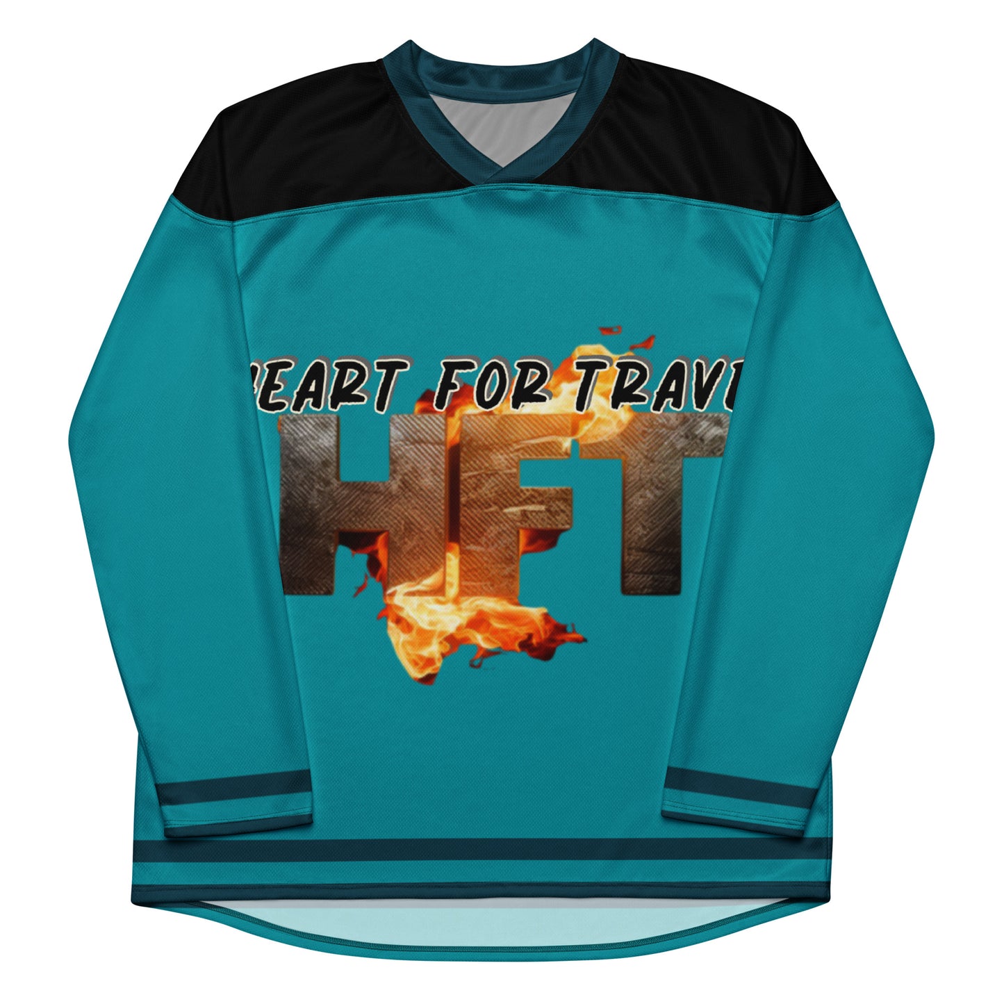 Teal Heart for Travel Designer Hockey Fan Jersey