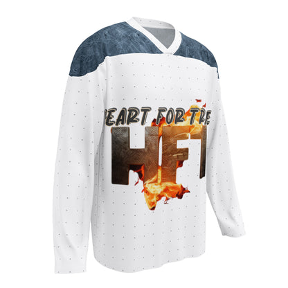 White Heart for Travel Designer Hockey Fan Jersey I