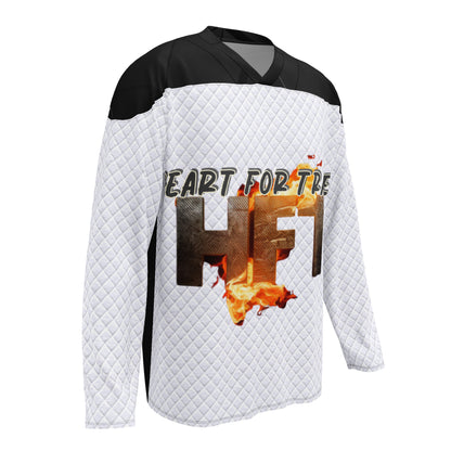 White Heart for Travel Designer Hockey Fan Jersey II