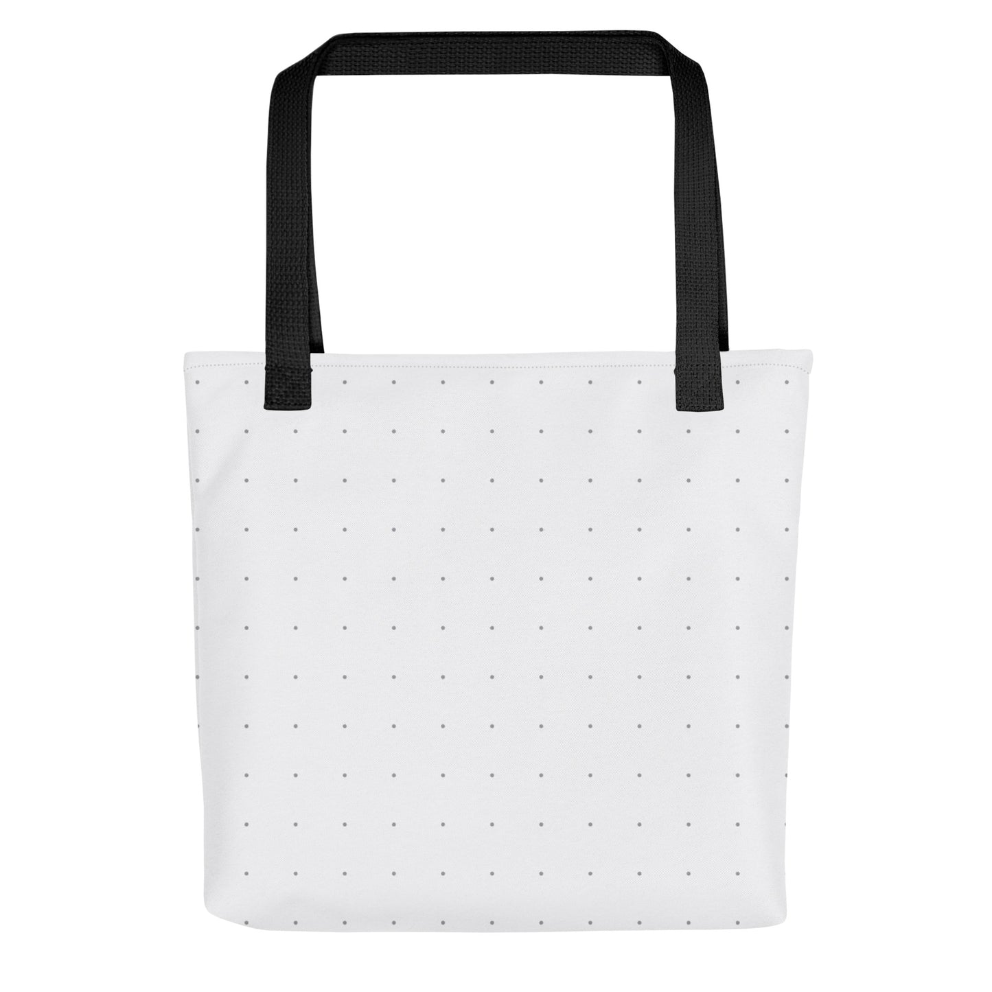 an HFT Tote Bag III, showcasing the bag's spacious and trendy design with a polka dot pattern front