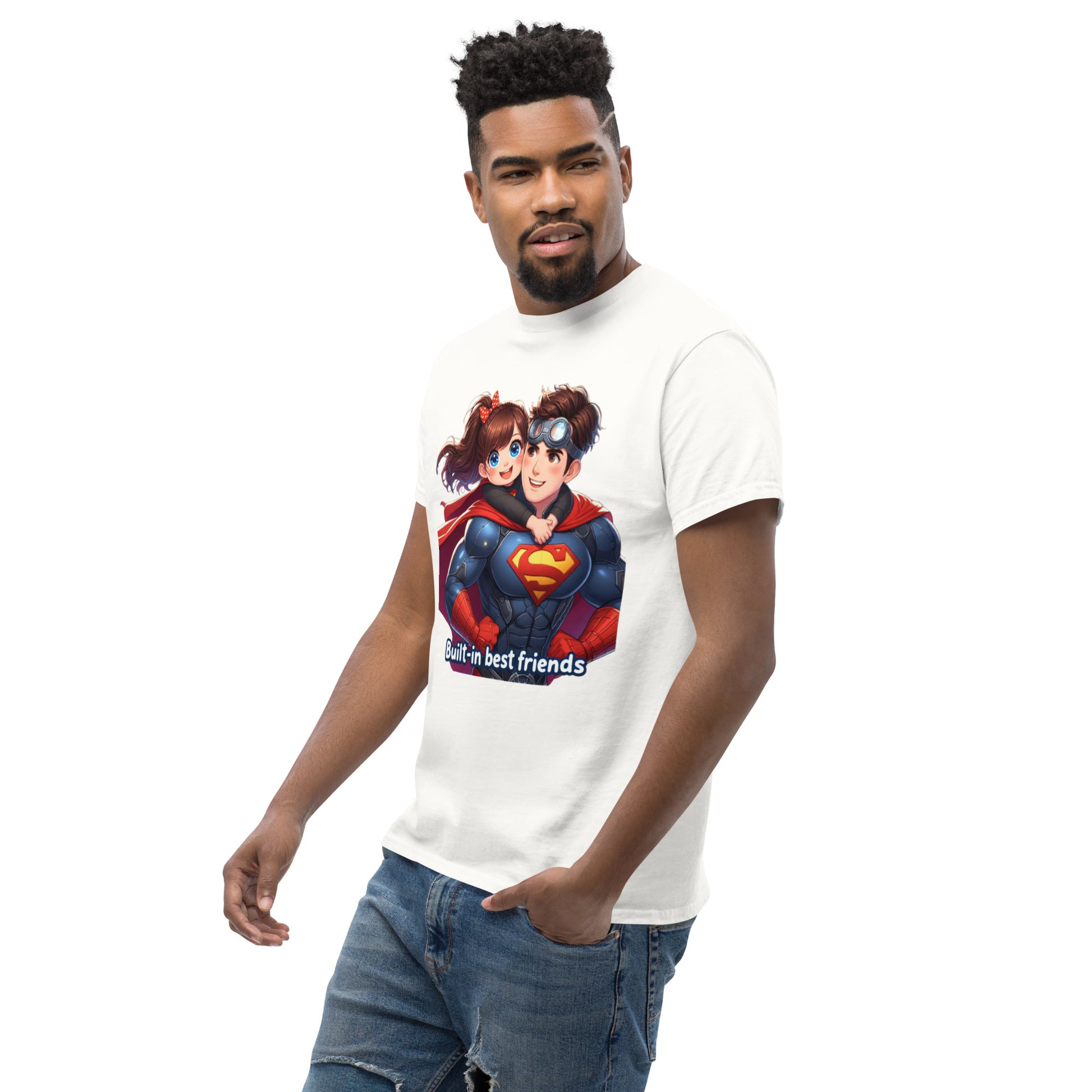 SuperHero  Dad SuperHero Men's Classic Tee  white left t male