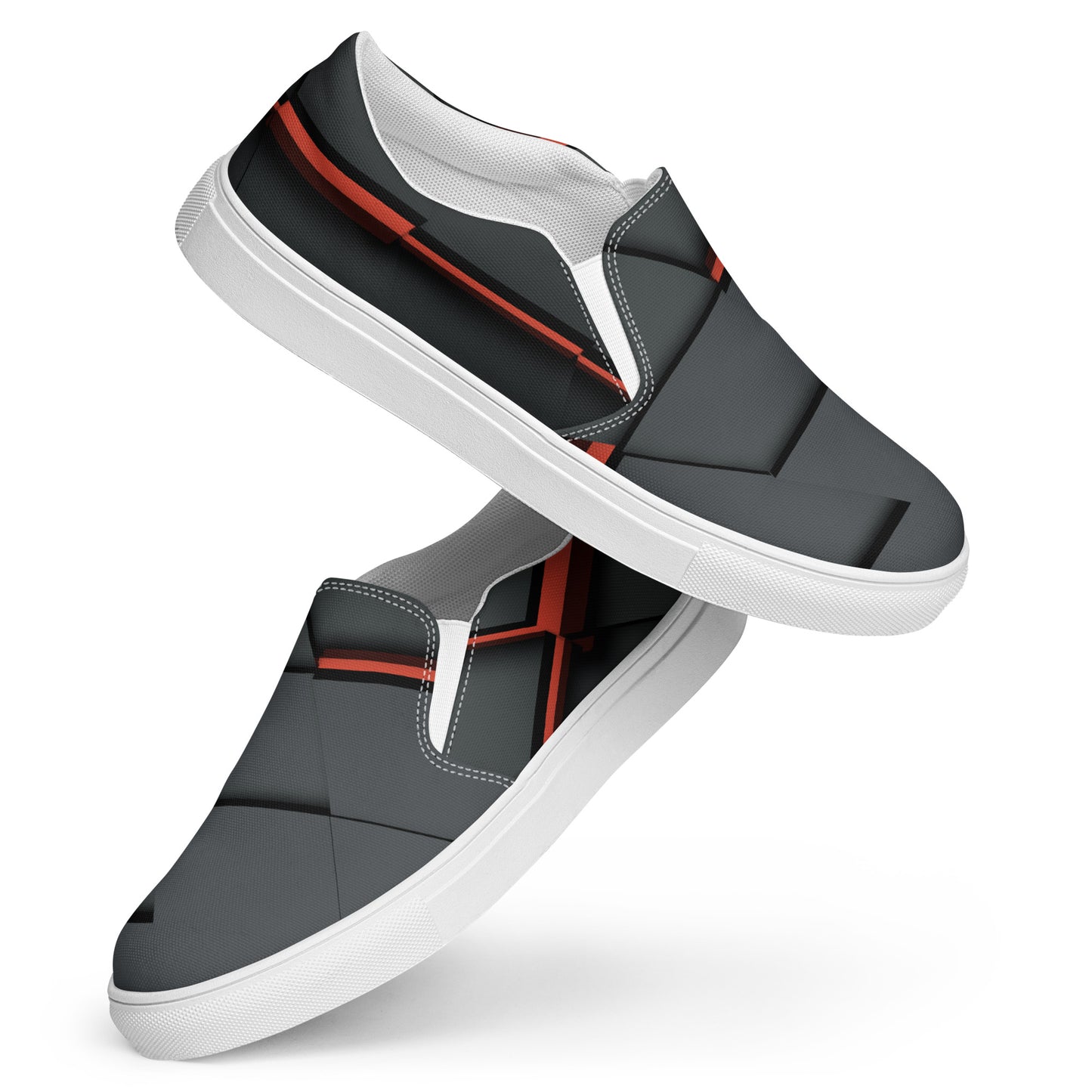 front Men’s Slip-on Canvas Shoes III in stylish design, featuring removable soft insoles and durable rubber outsoles for comfort and versatility