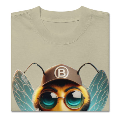 Mr Bee Be Youth Oversized Faded T-Shirt eucalyptus front half