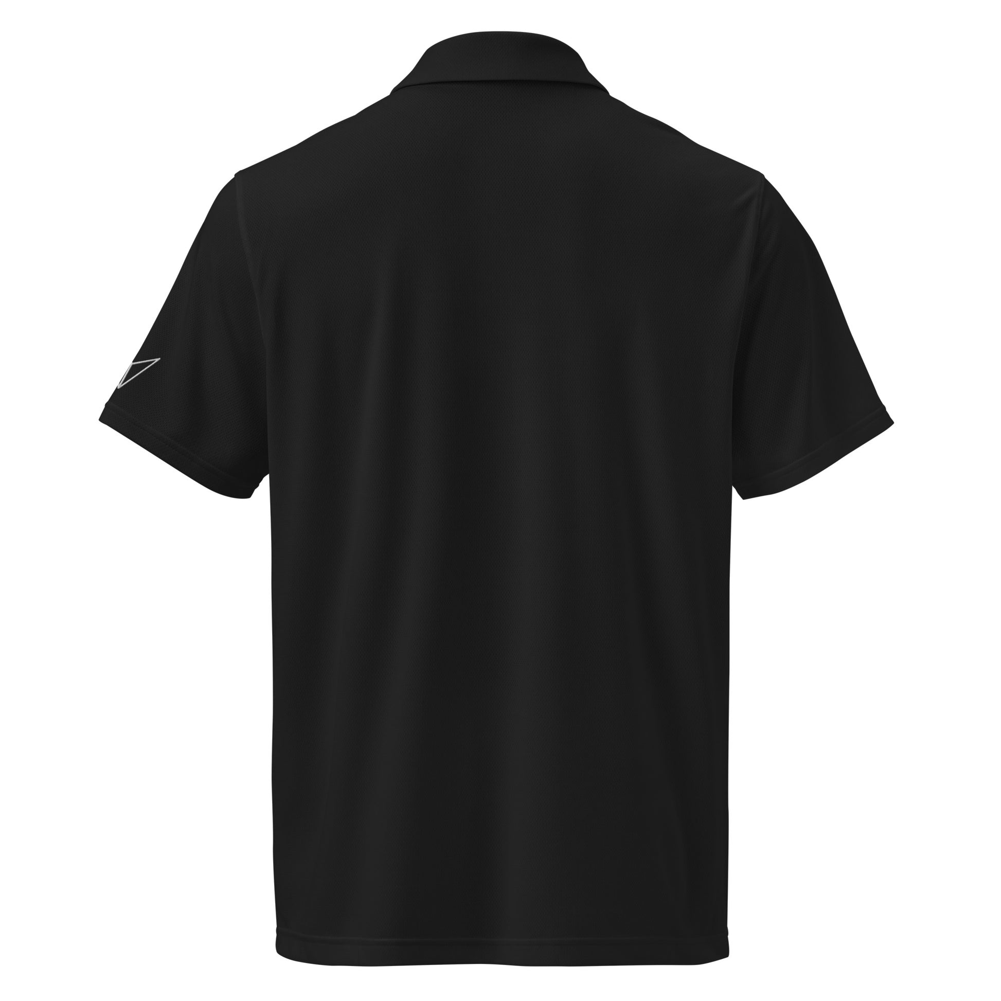 Under Armour men's  black polo shirt with moisture-wicking fabric and anti-odor technology - back view 