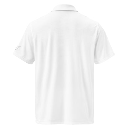 Under Armour men's  white  front polo shirt with moisture-wicking fabric and anti-odor technology back