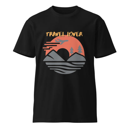 Travel Lover Unisex Premium T-shirt Black front