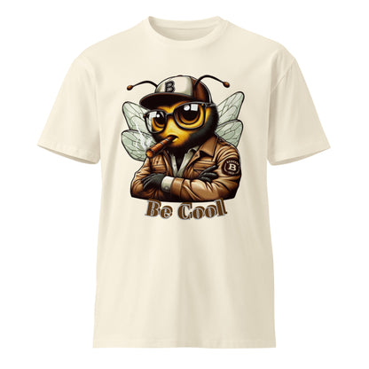 Mr Bee Be Cool Unisex Premium T-shirt Natural front