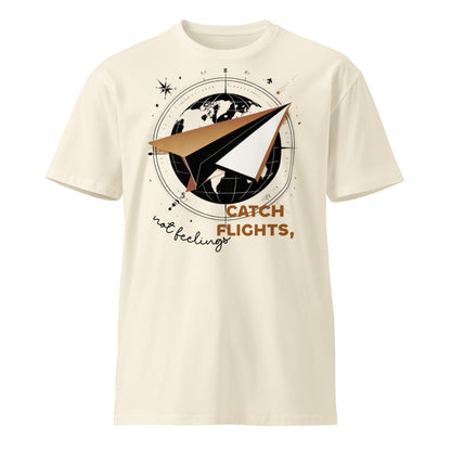 Paper Airplane Unisex Premium T-shirt Natural front