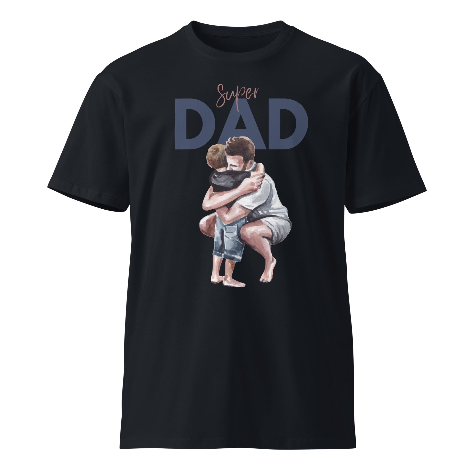 Superdad Unisex Premium T-shirt black front 