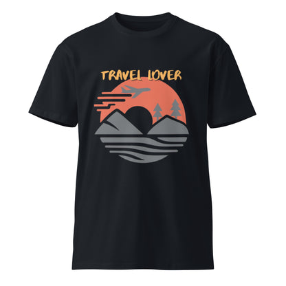 Travel Lover Unisex Premium T-shirt navy front