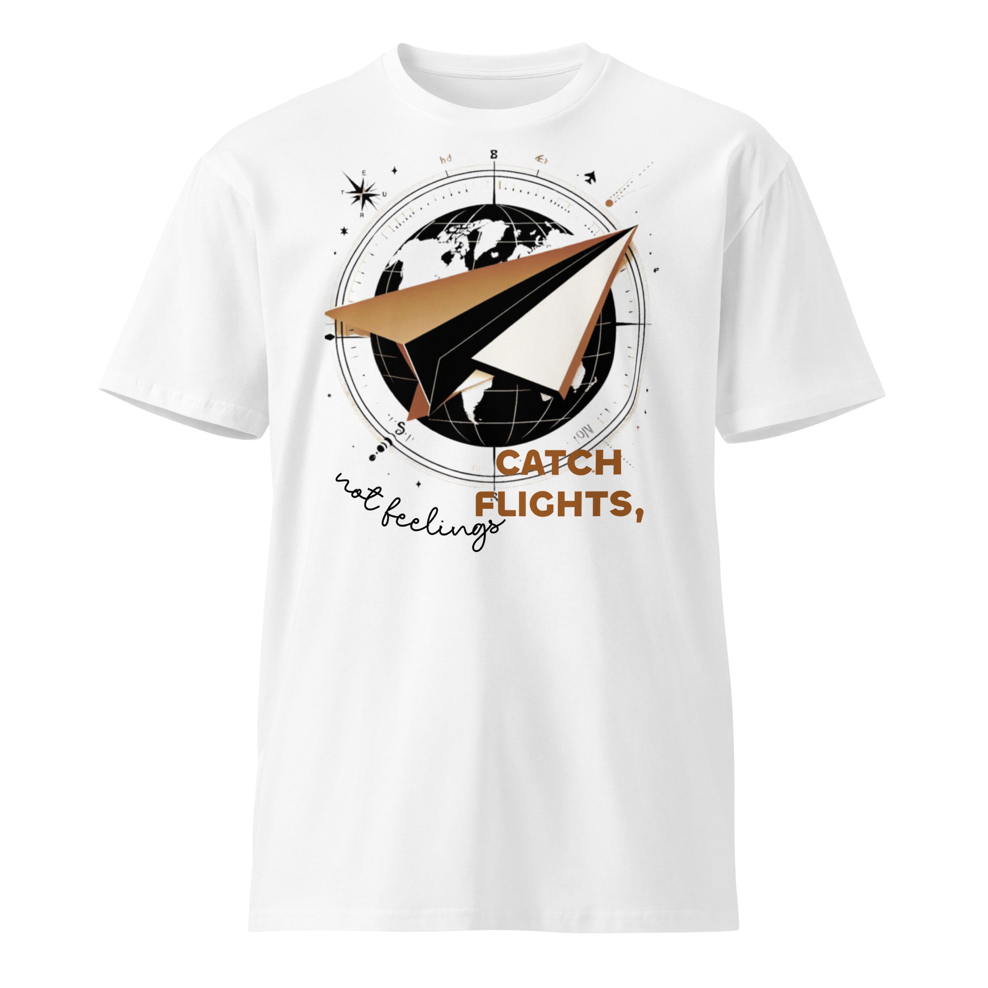 Paper Airplane Unisex Premium T-shirt white front