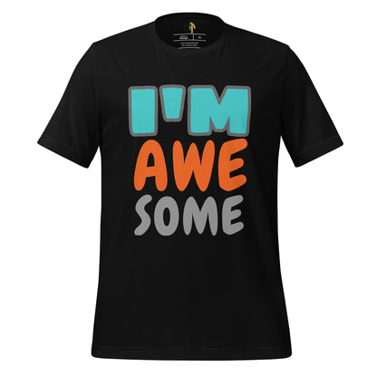 HFT Unisex Staple Eco T-shirts, featuring the text I’m awesome' in multicolor