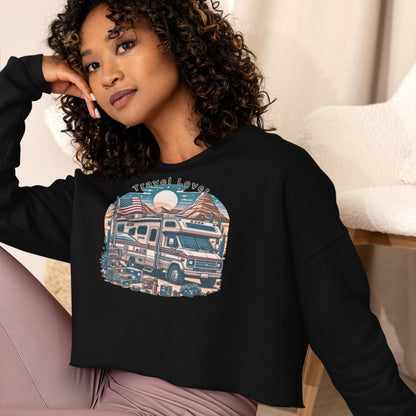 Travel Lover Women's Cropped Sweatshirt