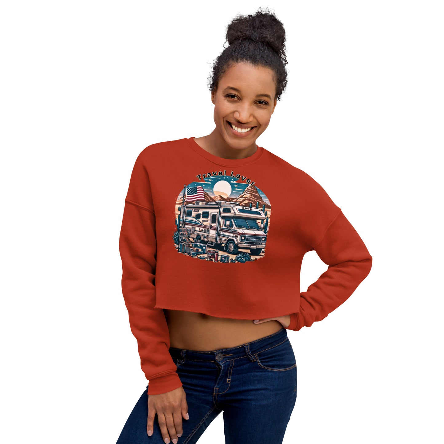 Travel Lover Women's Cropped Sweatshirt