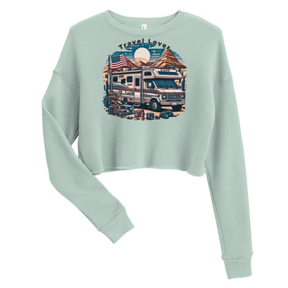 Travel Lover Women's Cropped Sweatshirt