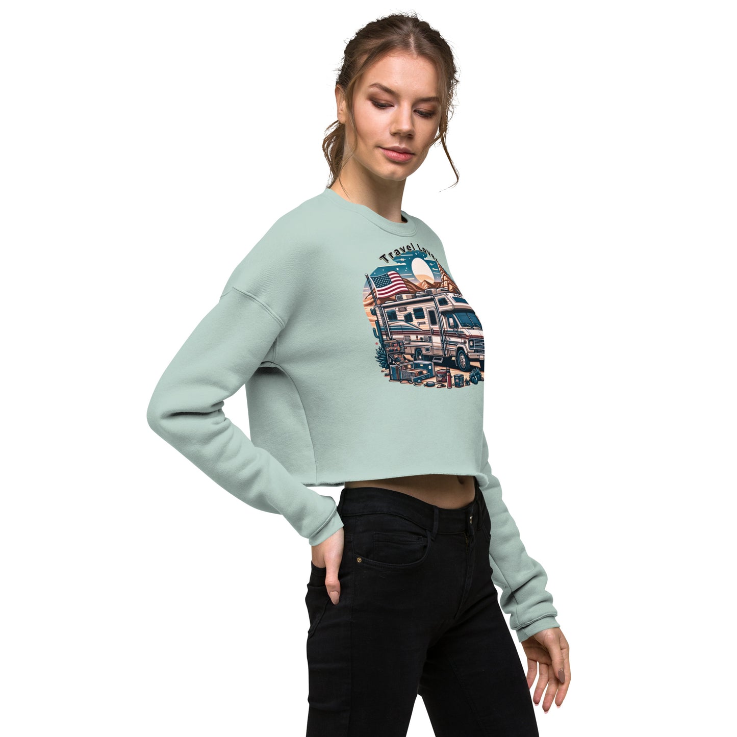 Travel Lover Women's Cropped Sweatshirt