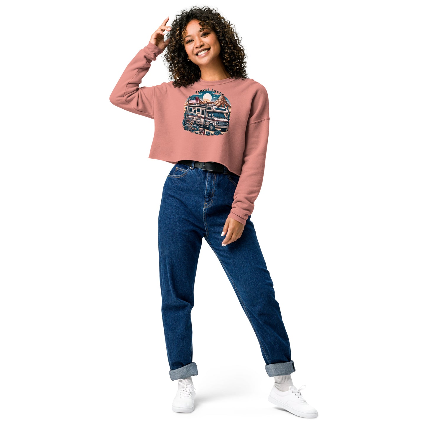 Travel Lover Women's Cropped Sweatshirt