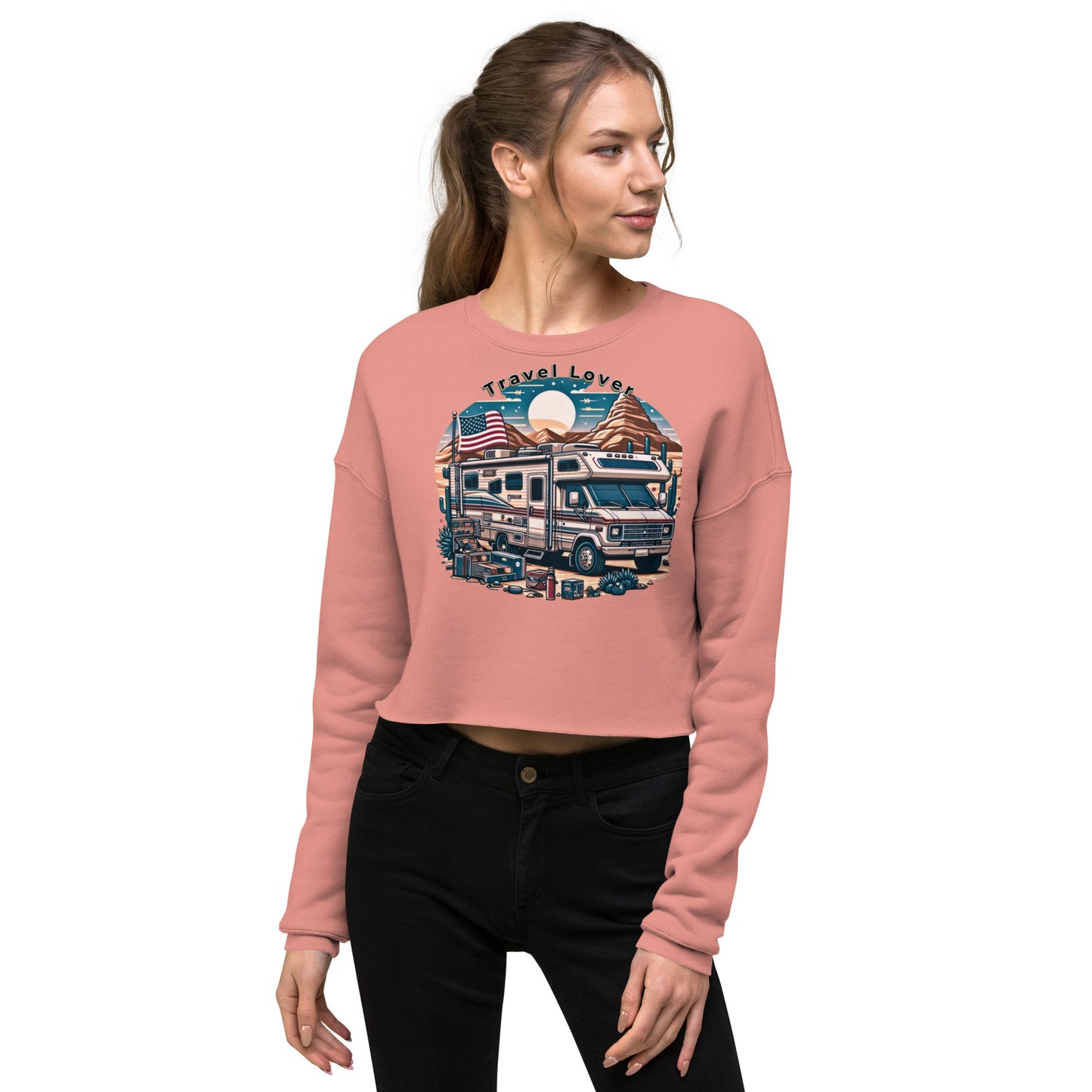 Travel Lover Women's Cropped Sweatshirt