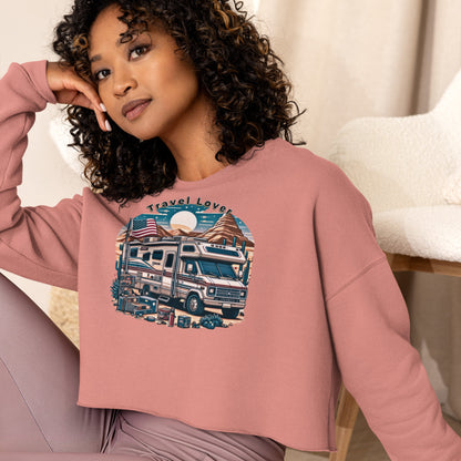 Travel Lover Women's Cropped Sweatshirt